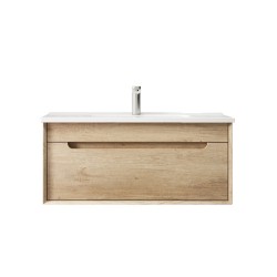 750X460X510mm Wall Hung Light Oak Plywood Base with One Drawer Vanity 750X460X510mm Wall Hung Light Oak Plywood Base with One Drawer Vanity