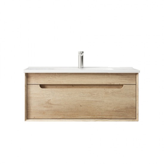 900X460X510mm Wall Hung Light Oak Plywood Base with One Drawer Vanity