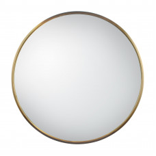 700x700x40mm Golden Stainless Steel Framed Round Wall Mirror with Brac..