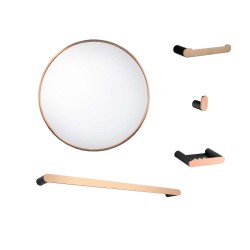 700mm Rose Gold Framed Mirror & Bathroom Accessories Combo Set – Mirror, Robe Hook, Soap Dish, Toilet Paper Holder & Towel Rail 700mm Rose Gold Framed Mirror & Bathroom Accessories Combo Set – Mirror, Robe Hook, Soap Dish, Toilet Paper Holder & Towel Rail