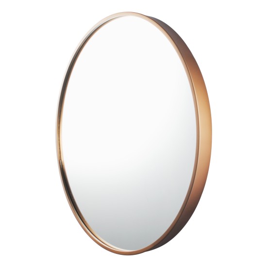 700x700x40mm Rose Gold Stainless Steel Framed Round Wall Mirror with Brackets