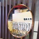 700x700x40mm Rose Gold Stainless Steel Framed Round Wall Mirror with Brackets