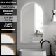 500x900mm Arched LED Wall Mirror with Bluetooth Speaker Dimister Touch Switch 3 Colours Lighting