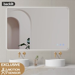 1200x750mm Rectangle LED Mirror with Motion Sensor Demister Backlit Touch Switch 3 Colours Lighting Frameless 1200x750mm Rectangle LED Mirror with Motion Sensor Demister Backlit Touch Switch 3 Colours Lighting Frameless