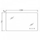 1200x750mm Rectangle LED Mirror with Motion Sensor Demister Backlit Touch Switch 3 Colours Lighting Frameless