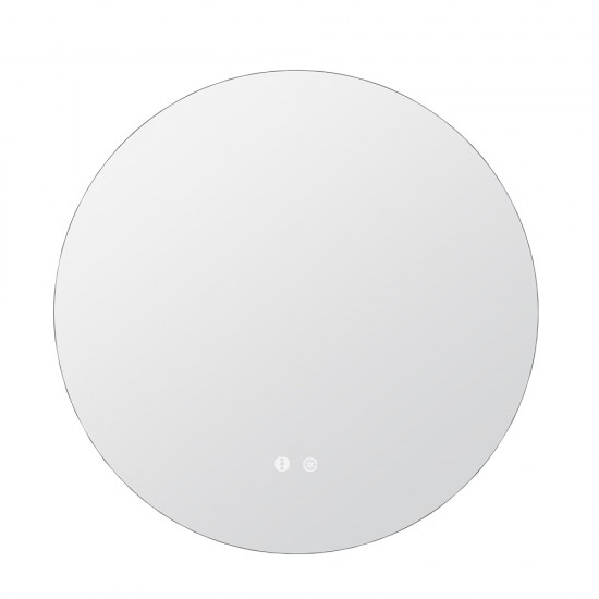 600mm Round LED Mirror with Demister Motion Sensor Auto On Backlit Touch Switch 3 Colours Lighting Frameless