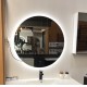 600mm Round LED Mirror with Demister Motion Sensor Auto On Backlit Touch Switch 3 Colours Lighting Frameless