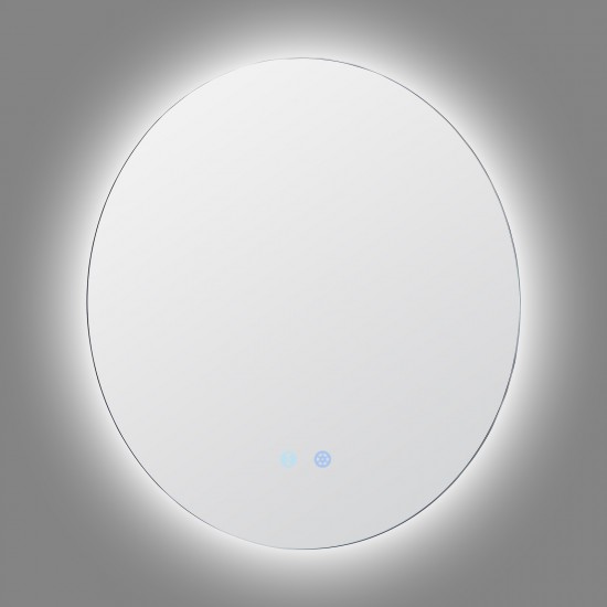 700x700mm Round LED Mirror with Motion Sensor Auto On Demister Backlit Touch Switch 3 Colours Lighting Frameless