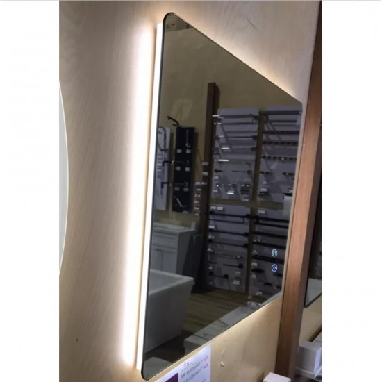 750x600mm Rectangle LED Mirror with Motion Sensor Demister Backlit Touch Switch 3 Colours Lighting Frameless