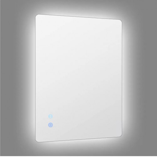 750x600mm Rectangle LED Mirror with Motion Sensor Demister Backlit Touch Switch 3 Colours Lighting Frameless