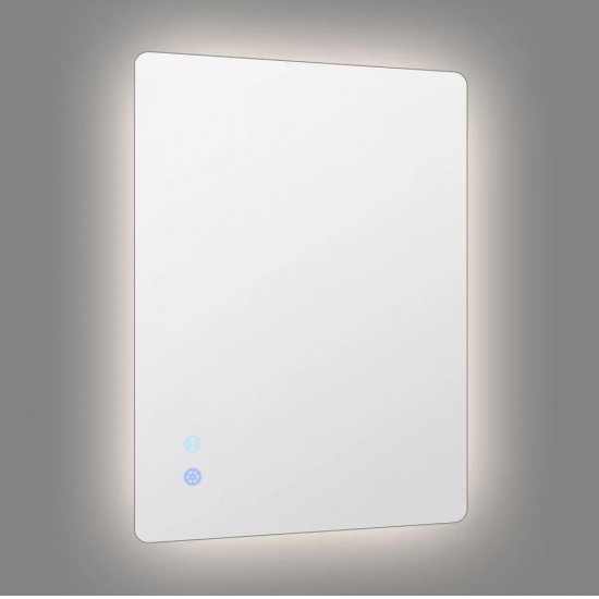 750x600mm Rectangle LED Mirror with Motion Sensor Demister Backlit Touch Switch 3 Colours Lighting Frameless