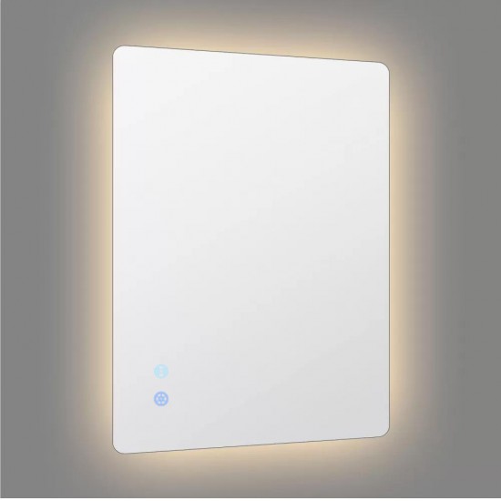 750x600mm Rectangle LED Mirror with Motion Sensor Demister Backlit Touch Switch 3 Colours Lighting Frameless