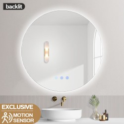 900x900mm Round LED Mirror with Motion Sensor Auto On Demister Backlit 3 Colours Lighting 900x900mm Round LED Mirror with Motion Sensor Auto On Demister Backlit 3 Colours Lighting