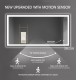 1200x750x40mm Rectangle LED Mirror with Motion Sensor Auto On Demister Touch Sensor Switch Wall Mounted Horizontal