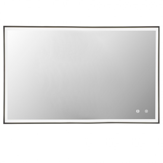 1200x750x40mm Rectangle LED Mirror with Motion Sensor Auto On Demister Touch Sensor Switch Wall Mounted Horizontal