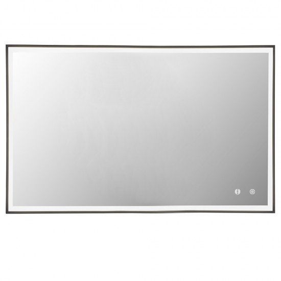 1200x750x40mm Rectangle LED Mirror with Motion Sensor Auto On Demister Touch Sensor Switch Wall Mounted Horizontal or Vertically