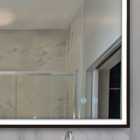 1200x750x40mm Rectangle LED Mirror with Motion Sensor Auto On Demister Touch Sensor Switch Wall Mounted Horizontal or Vertically