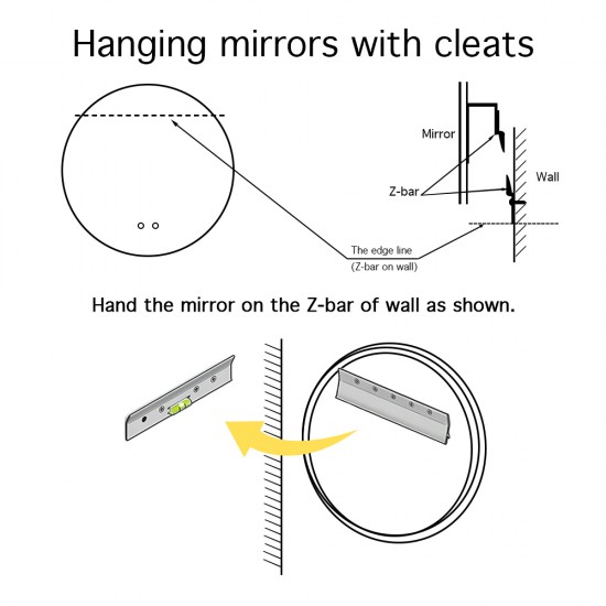 600x600x40mm Round Bathroom LED Mirror With Motion Sensor Auto On Demister Touch Sensor Switch Wall Mounted