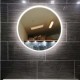 700mm Round LED Wall Mirror with Motion Sensor Auto On Dimister Touch Switch 3 Colours Lighting on 20mm Rim