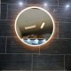 600mm Round LED Wall Mirror with Motion Sensor Auto On Dimister Touch Switch 3 Colours Lighting on 20mm Rim