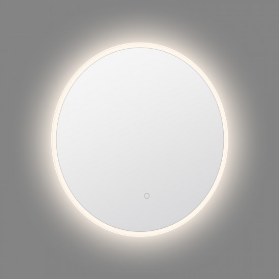 700mm Round LED Wall Mirror with Dimister Touch Switch 3 Colours Lighting on 20mm Rim