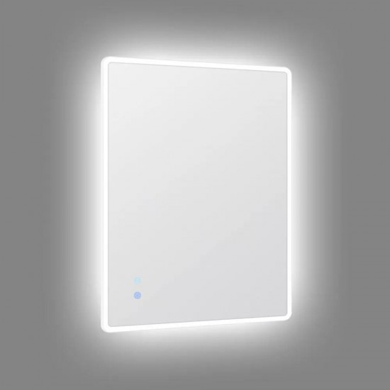 750x600mm Rectangle LED Mirror with Motion Sensor Auto On Demister Touch Switch 3 Colours Lighting on Rim Frameless PC Lampshade