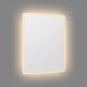 750x600mm Rectangle LED Mirror with Motion Sensor Auto On Demister Touch Switch 3 Colours Lighting on Rim Frameless PC Lampshade