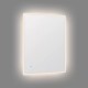 750x600mm Rectangle LED Mirror with Motion Sensor Auto On Demister Touch Switch 3 Colours Lighting on Rim Frameless PC Lampshade