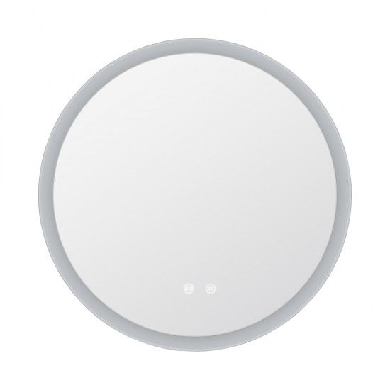 900mm Round LED Wall Mirror with Motion Sensor Auto On Demister Touch Switch 3 Colours Lighting on 20mm Rim