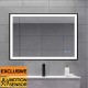900x750x40mm Rectangle LED Mirror with Motion Sensor Auto On Demister Touch Sensor Switch Wall Mounted Horizontal or Vertically