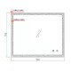 900x750x40mm Rectangle LED Mirror with Motion Sensor Auto On Demister Touch Sensor Switch Wall Mounted Horizontal or Vertically