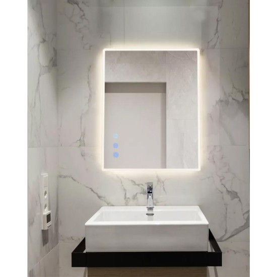 900x750mm Rectangle LED Mirror with Motion Sensor Auto On Demister 3 Colours Lighting on Rim Frameless 900x750mm Rectangle LED Mirror with Motion Sensor Auto On Demister 3 Colours Lighting on Rim Frameless
