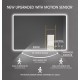 900x750mm Rectangle LED Mirror with Motion Sensor Auto On Demister 3 Colours Lighting on Rim Frameless 900x750mm Rectangle LED Mirror with Motion Sensor Auto On Demister 3 Colours Lighting on Rim Frameless