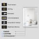 900x750mm Rectangle LED Mirror with Motion Sensor Auto On Demister 3 Colours Lighting on Rim Frameless 900x750mm Rectangle LED Mirror with Motion Sensor Auto On Demister 3 Colours Lighting on Rim Frameless