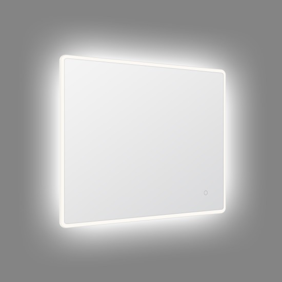 1500x750mm Rectangle LED Mirror with Demister Touch Switch 3 Colours Lighting on Rim Frameless PC Lampshade