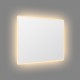 1500x750mm Rectangle LED Mirror with Demister Touch Switch 3 Colours Lighting on Rim Frameless PC Lampshade