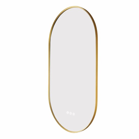 500x900mm Backlit Brushed Yellow Gold Frame Led Mirror Oblong Racetrack Motion Sensor Auto Switch 500x900mm Backlit Brushed Yellow Gold Frame Led Mirror Oblong Racetrack Motion Sensor Auto Switch