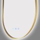 500x900mm Backlit Brushed Yellow Gold Frame Led Mirror Oblong Racetrack Motion Sensor Auto Switch 500x900mm Backlit Brushed Yellow Gold Frame Led Mirror Oblong Racetrack Motion Sensor Auto Switch