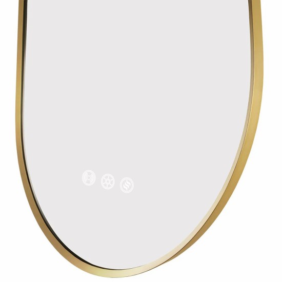 500x900mm Backlit Brushed Yellow Gold Frame Led Mirror Oblong Racetrack Motion Sensor Auto Switch 500x900mm Backlit Brushed Yellow Gold Frame Led Mirror Oblong Racetrack Motion Sensor Auto Switch