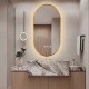 500x900mm Backlit Brushed Yellow Gold Frame Led Mirror Oblong Racetrack Motion Sensor Auto Switch 500x900mm Backlit Brushed Yellow Gold Frame Led Mirror Oblong Racetrack Motion Sensor Auto Switch