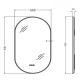 600x900mm Backlit Gunmetal Grey Frame Oval Led Mirror Oblong Racetrack Motion Sensor Auto On