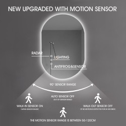 600x900mm Backlit Led Mirror Oblong Racetrack Motion Sensor Demister Touch Sensor Switch 600x900mm Backlit Led Mirror Oblong Racetrack Motion Sensor Demister Touch Sensor Switch