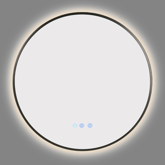 700mm Backlit Gunmetal Grey Frame Round LED Mirror with Motion Sensor Auto On 700mm Backlit Gunmetal Grey Frame Round LED Mirror with Motion Sensor Auto On