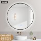 700mm Backlit Gunmetal Grey Frame Round LED Mirror with Motion Sensor Auto On 700mm Backlit Gunmetal Grey Frame Round LED Mirror with Motion Sensor Auto On