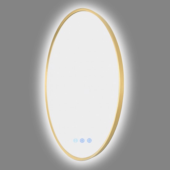 900mm Backlit Yellow Gold Frame Round LED Mirror with Motion Sensor Switch 900mm Backlit Yellow Gold Frame Round LED Mirror with Motion Sensor Switch