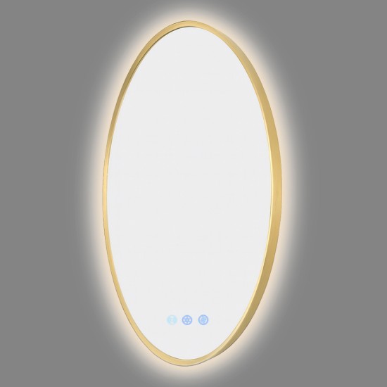 900mm Backlit Yellow Gold Frame Round LED Mirror with Motion Sensor Switch 900mm Backlit Yellow Gold Frame Round LED Mirror with Motion Sensor Switch