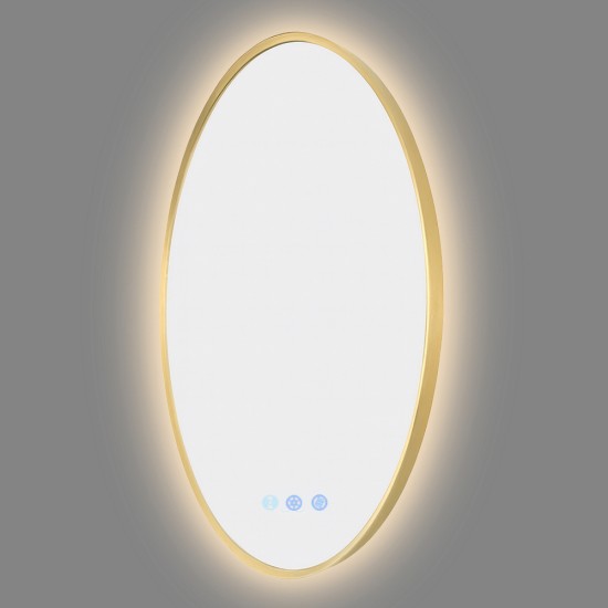 900mm Backlit Yellow Gold Frame Round LED Mirror with Motion Sensor Switch 900mm Backlit Yellow Gold Frame Round LED Mirror with Motion Sensor Switch