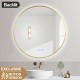 700mm Backlit Yellow Gold Frame Round LED Mirror with Motion Sensor Switch 700mm Backlit Yellow Gold Frame Round LED Mirror with Motion Sensor Switch