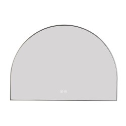 1200x850mm Backlit Gunmetal Grey Frame Arched LED Wall Mirror Demister Function 1200x850mm Backlit Gunmetal Grey Frame Arched LED Wall Mirror Demister Function