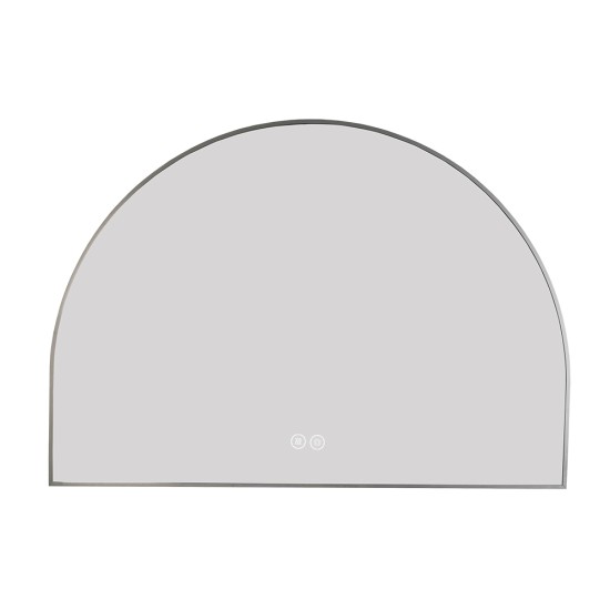 1200x850mm Backlit Gunmetal Grey Frame Arched LED Wall Mirror Demister Function 1200x850mm Backlit Gunmetal Grey Frame Arched LED Wall Mirror Demister Function